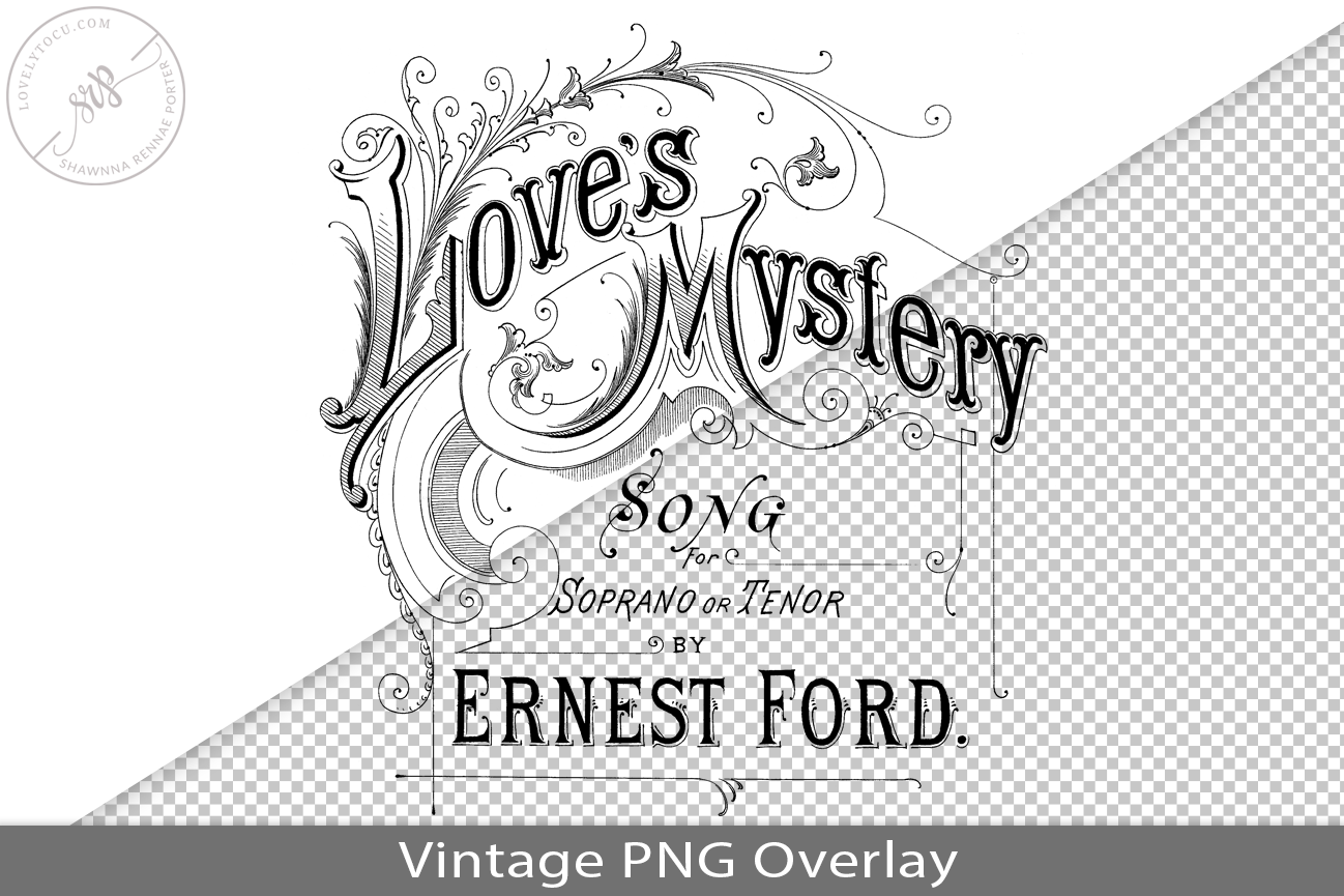 Vintage Song Book Cover PNG Overlay