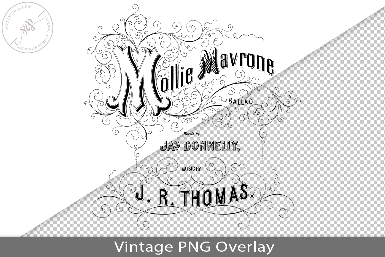 Vintage Song Book Cover PNG Overlay