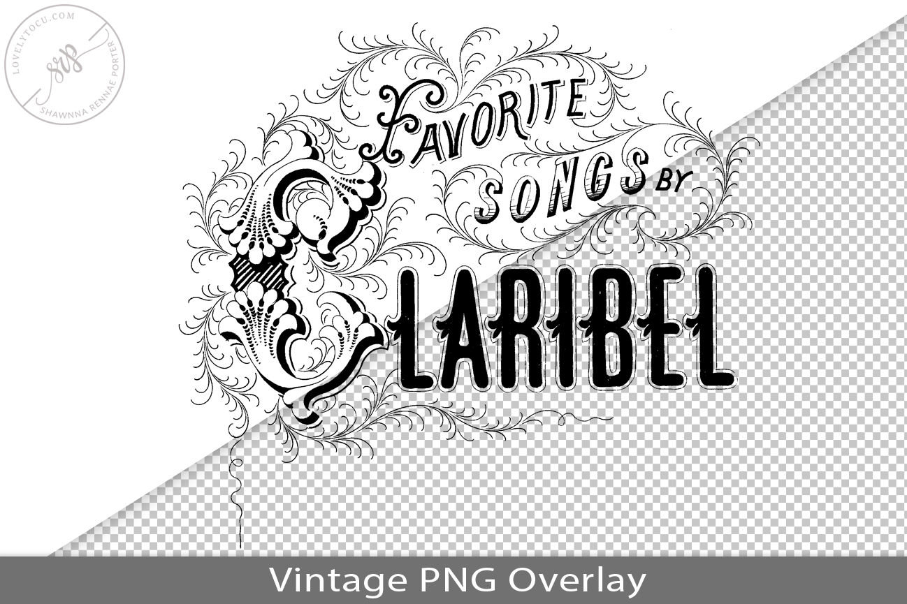 Vintage Song Book Cover PNG Overlay