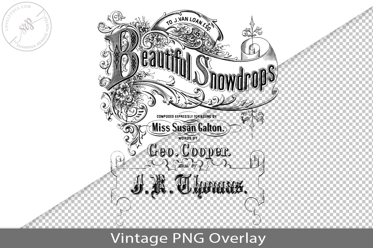 Vintage Song Book Cover PNG Overlay