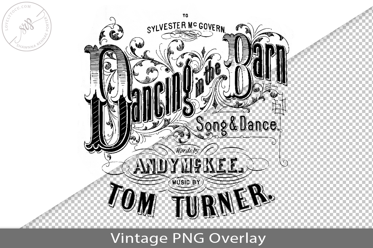 Vintage Song Book Cover PNG Overlay