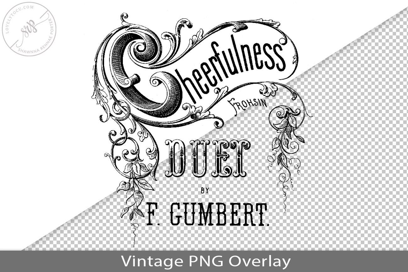 Vintage Song Book Cover PNG Overlay