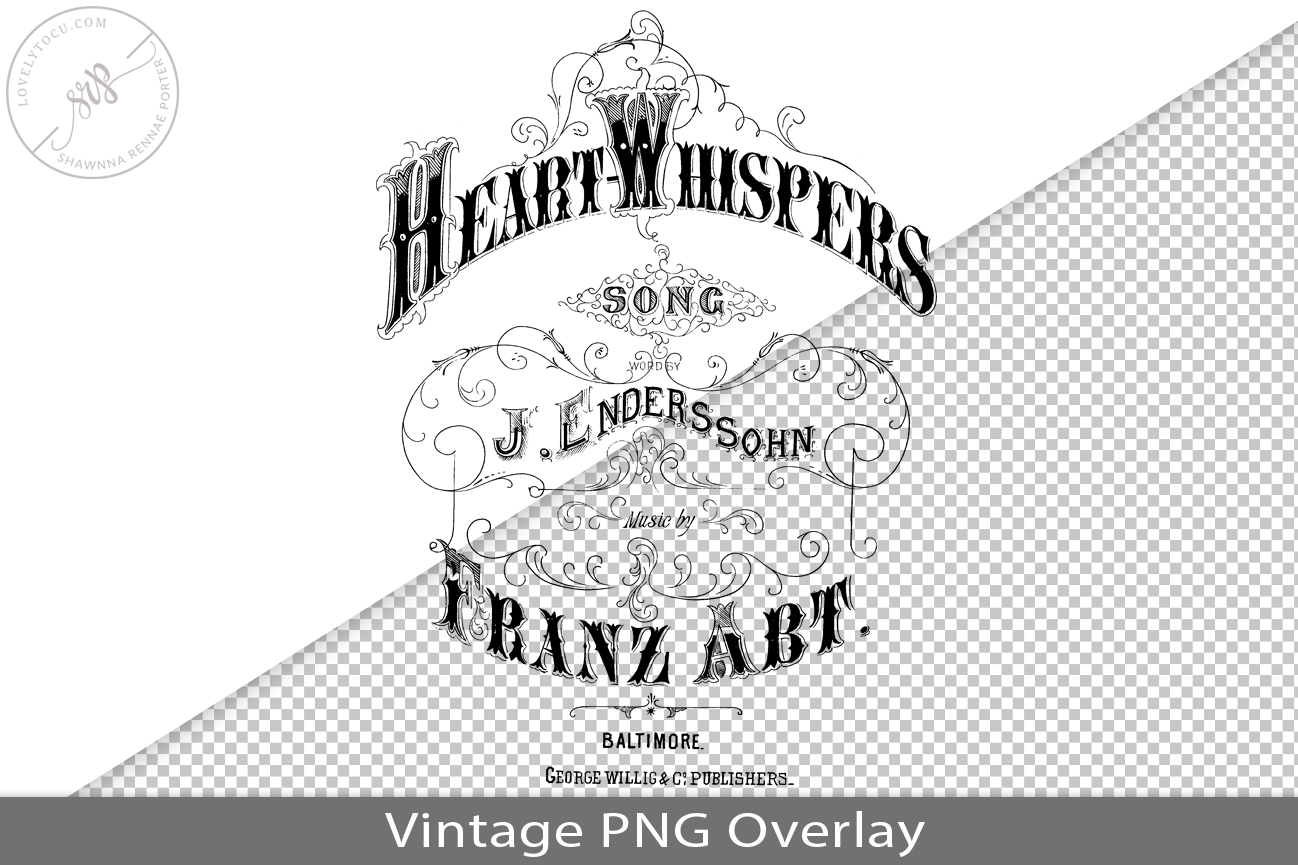 Vintage Song Book Cover PNG Overlay