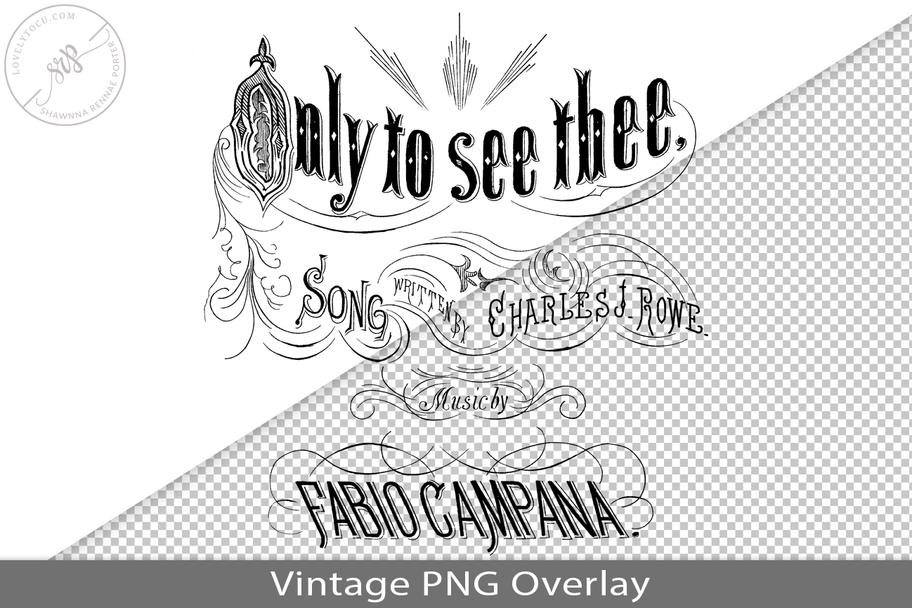 Vintage Song Book Cover PNG Overlay