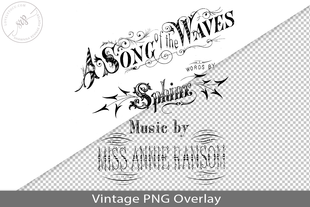 Vintage Song Book Cover PNG Overlay