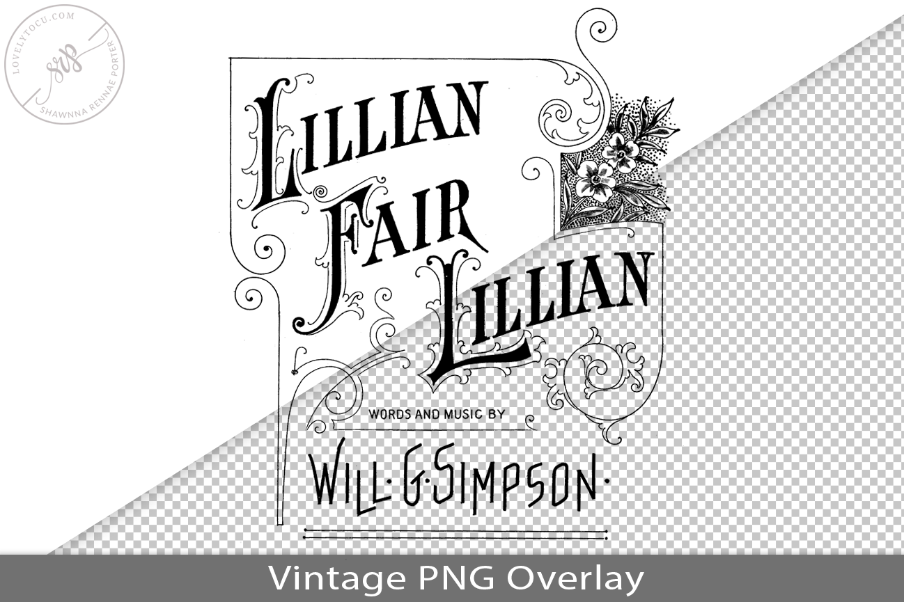 Vintage Song Book Cover PNG Overlay
