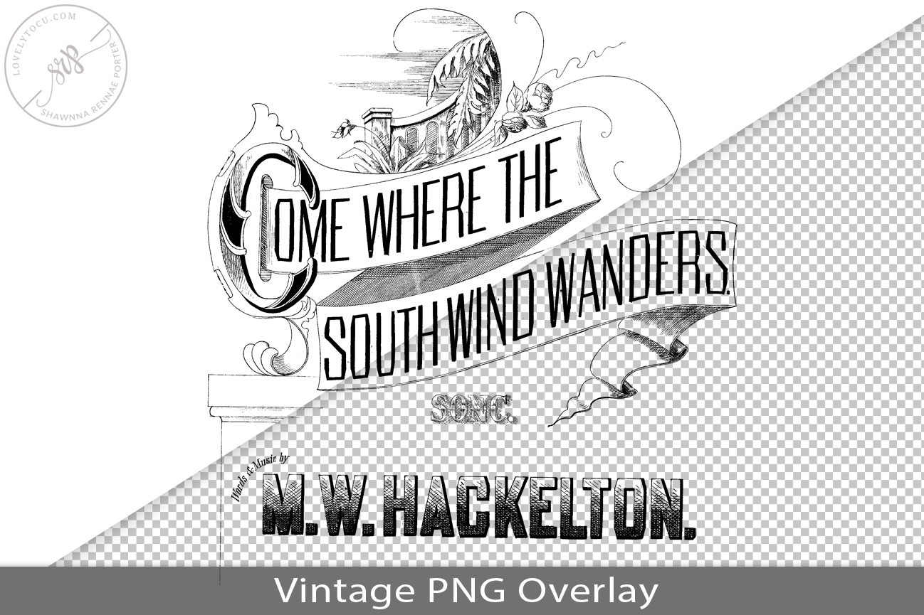 Vintage Song Book Cover PNG Overlay