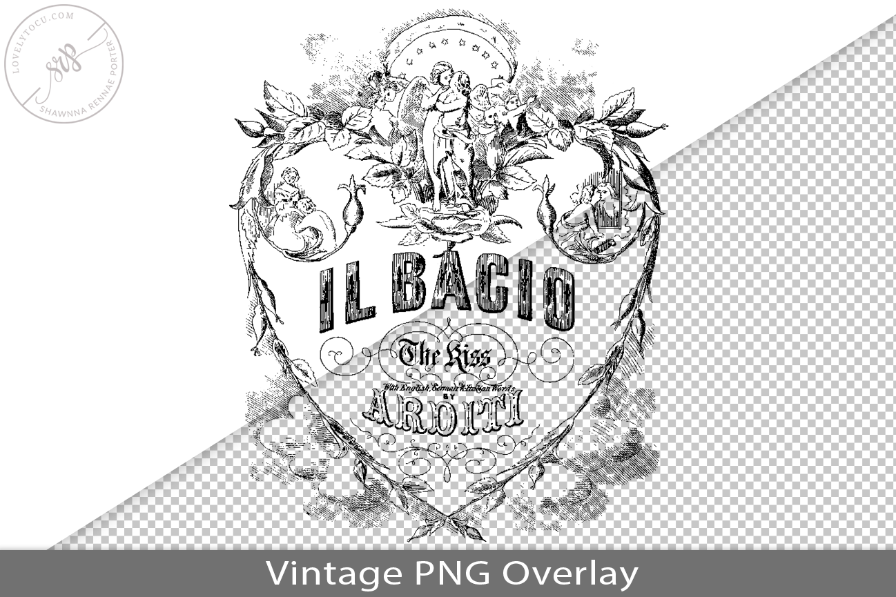 Vintage Song Book Cover PNG Overlay