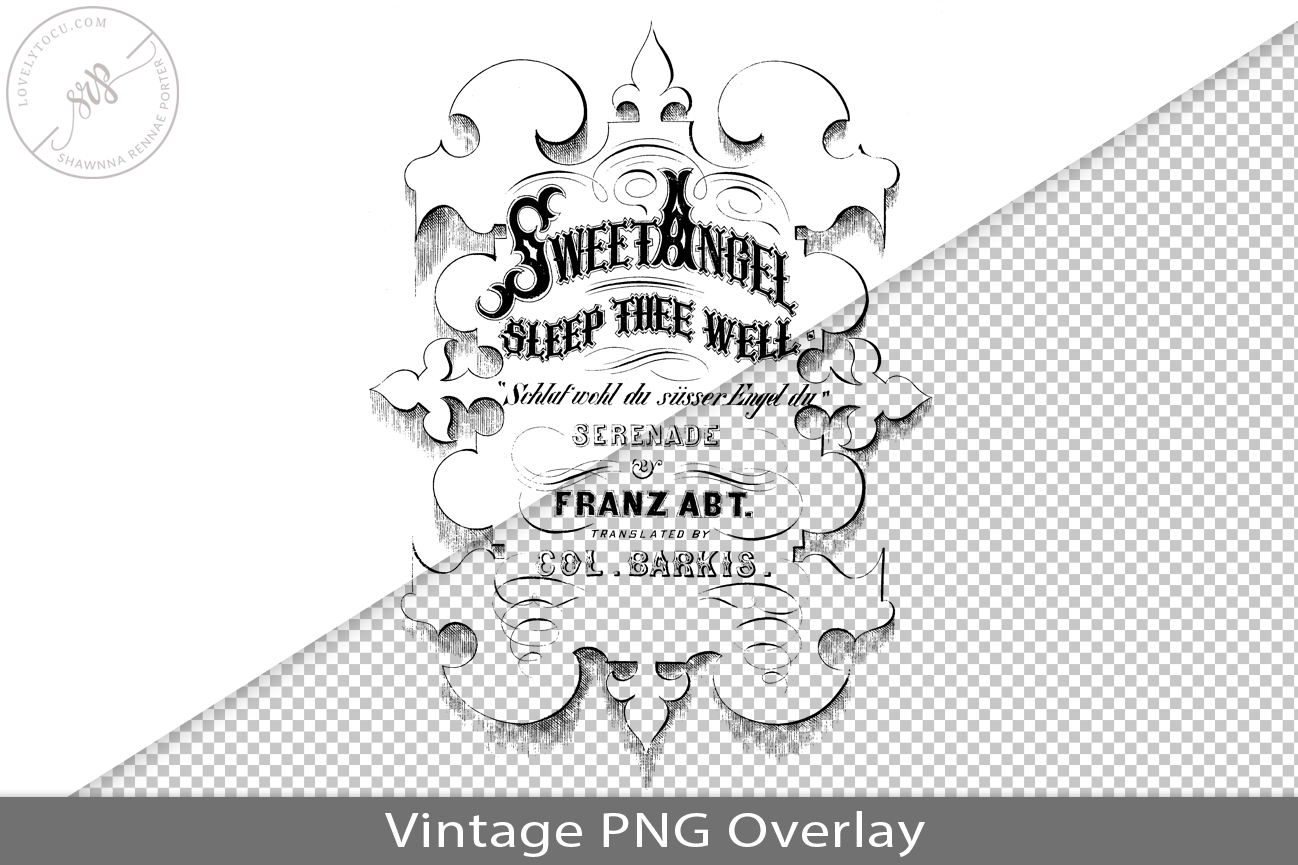 Vintage Song Book Cover PNG Overlay