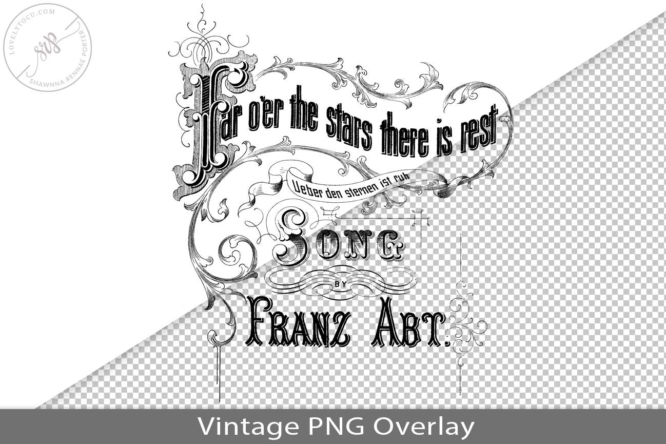 Vintage Song Book Cover PNG Overlay