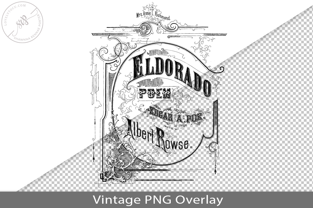 Vintage Song Book Cover PNG Overlay