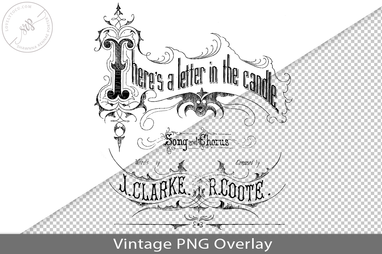 Vintage Song Book Cover PNG Overlay