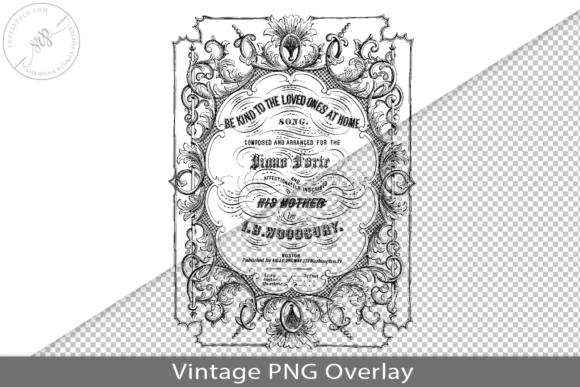 Vintage Song Book Cover PNG Overlay
