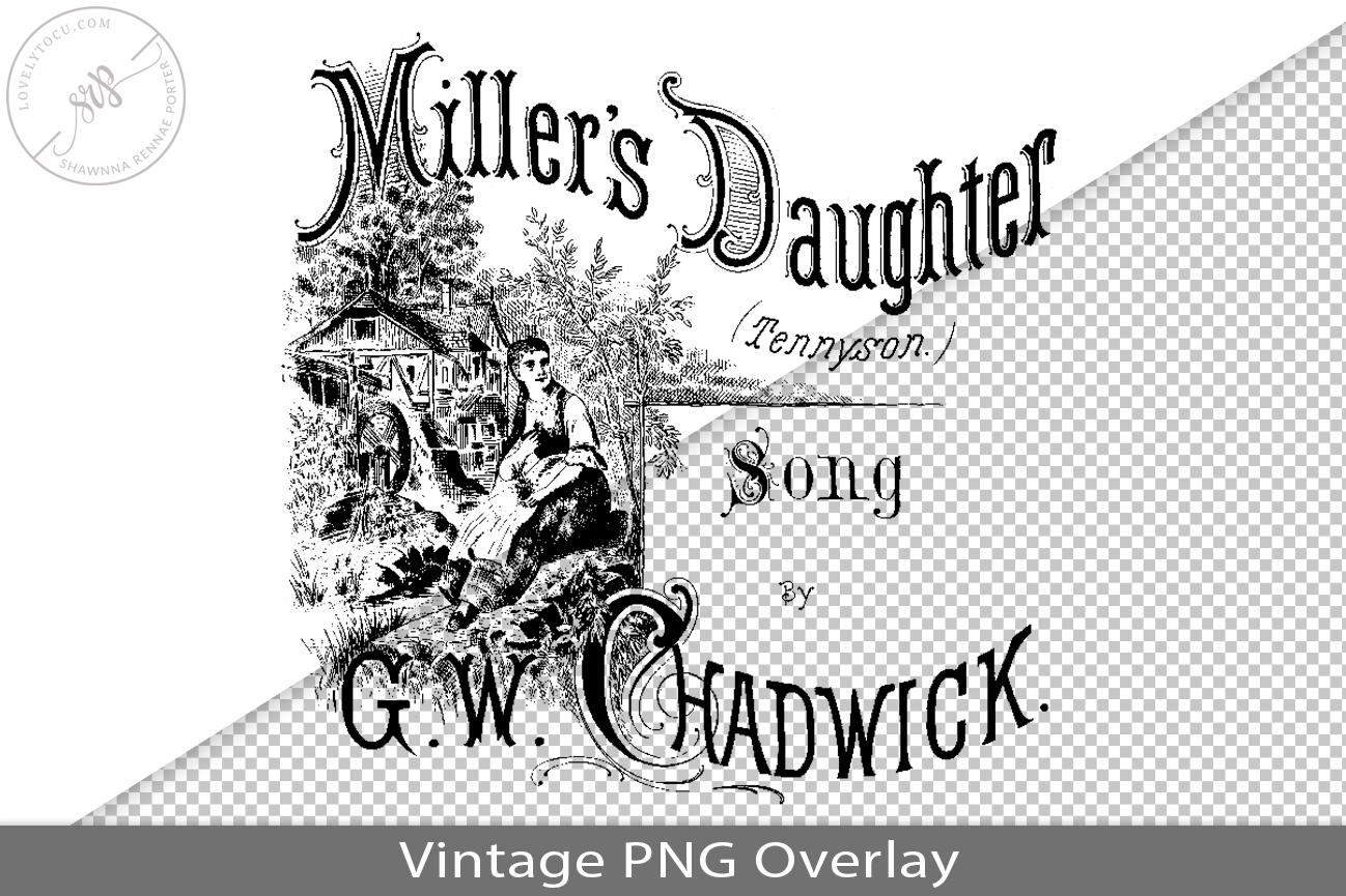Vintage Song Book Cover PNG Overlay