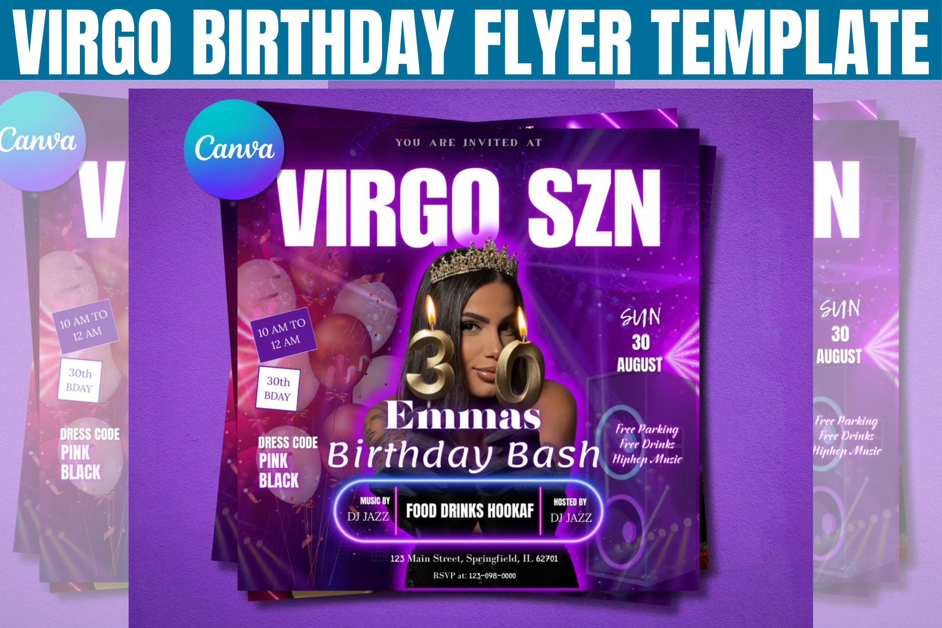 Virgo Birthday Flyer, Birthday Girl