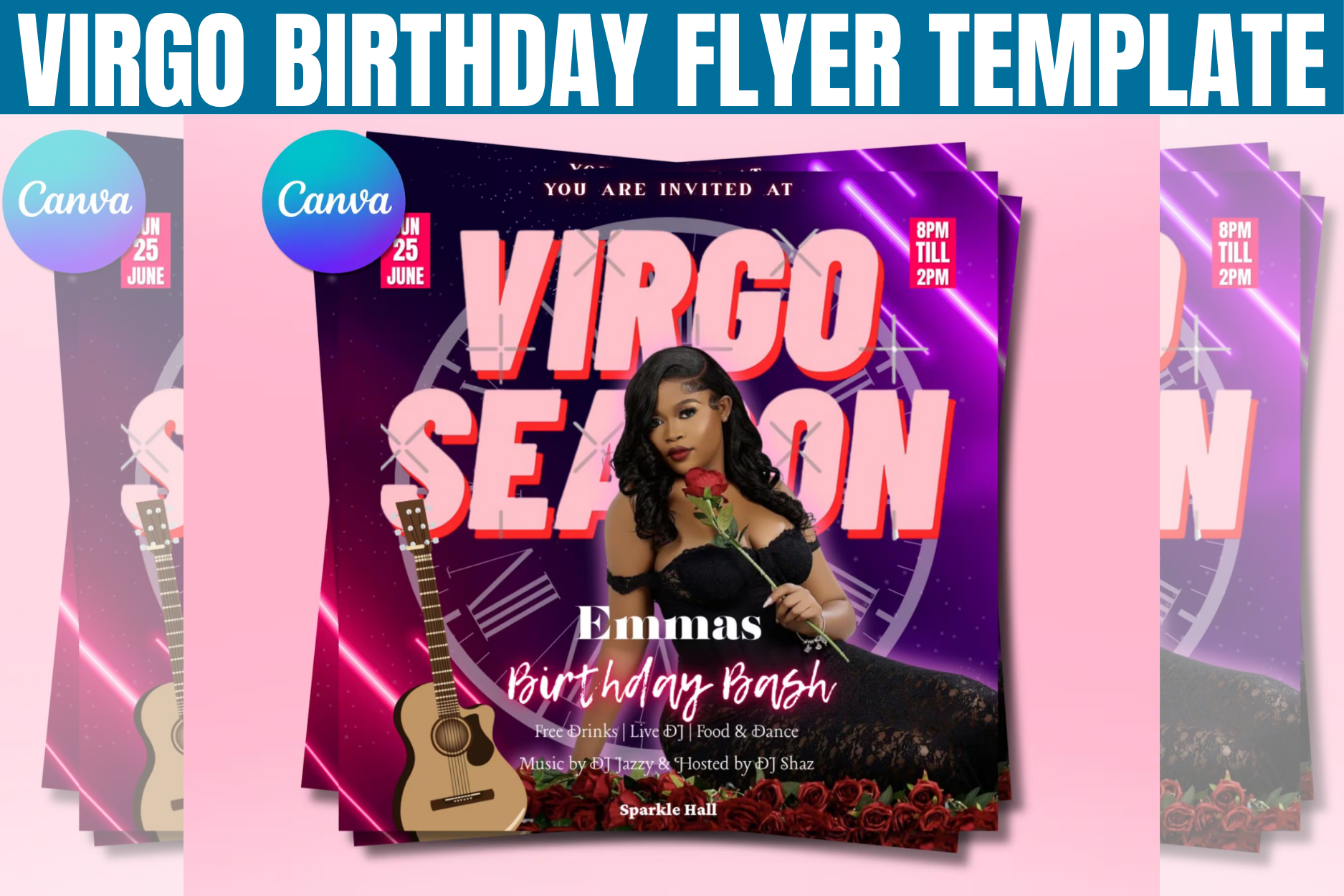 Virgo Birthday Flyer, Birthday Girl