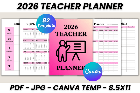 2026 Teacher Planner Canva Template