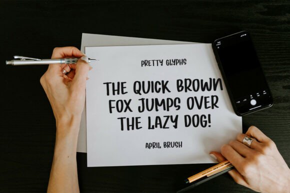 April Brush Font - Preview 1