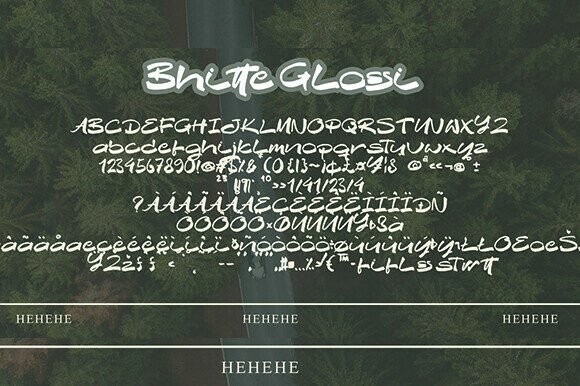 Bhitte Glossi Font PNG with transparent background - Preview 1