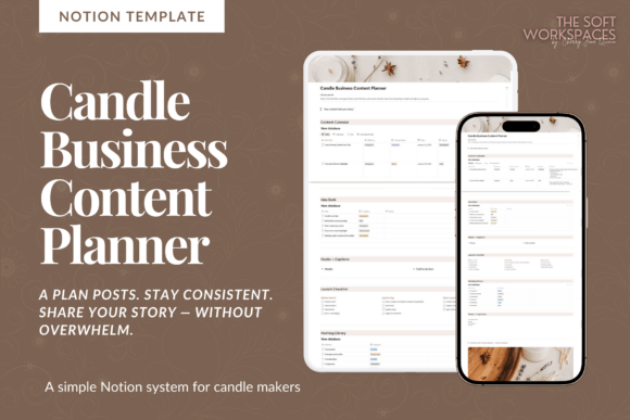 Candle Business Content Planner Notion