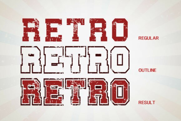 College Retro Font - Preview 1