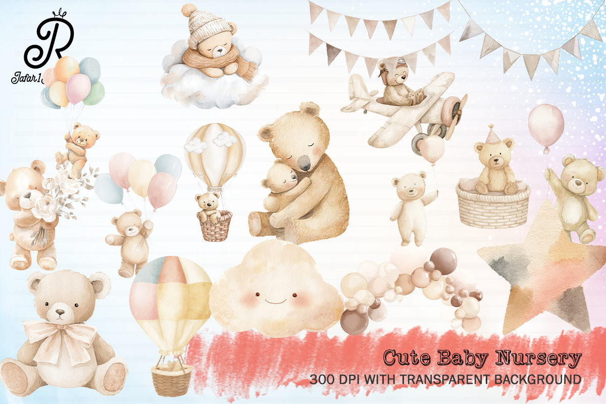Cute Baby Nursery Clipart