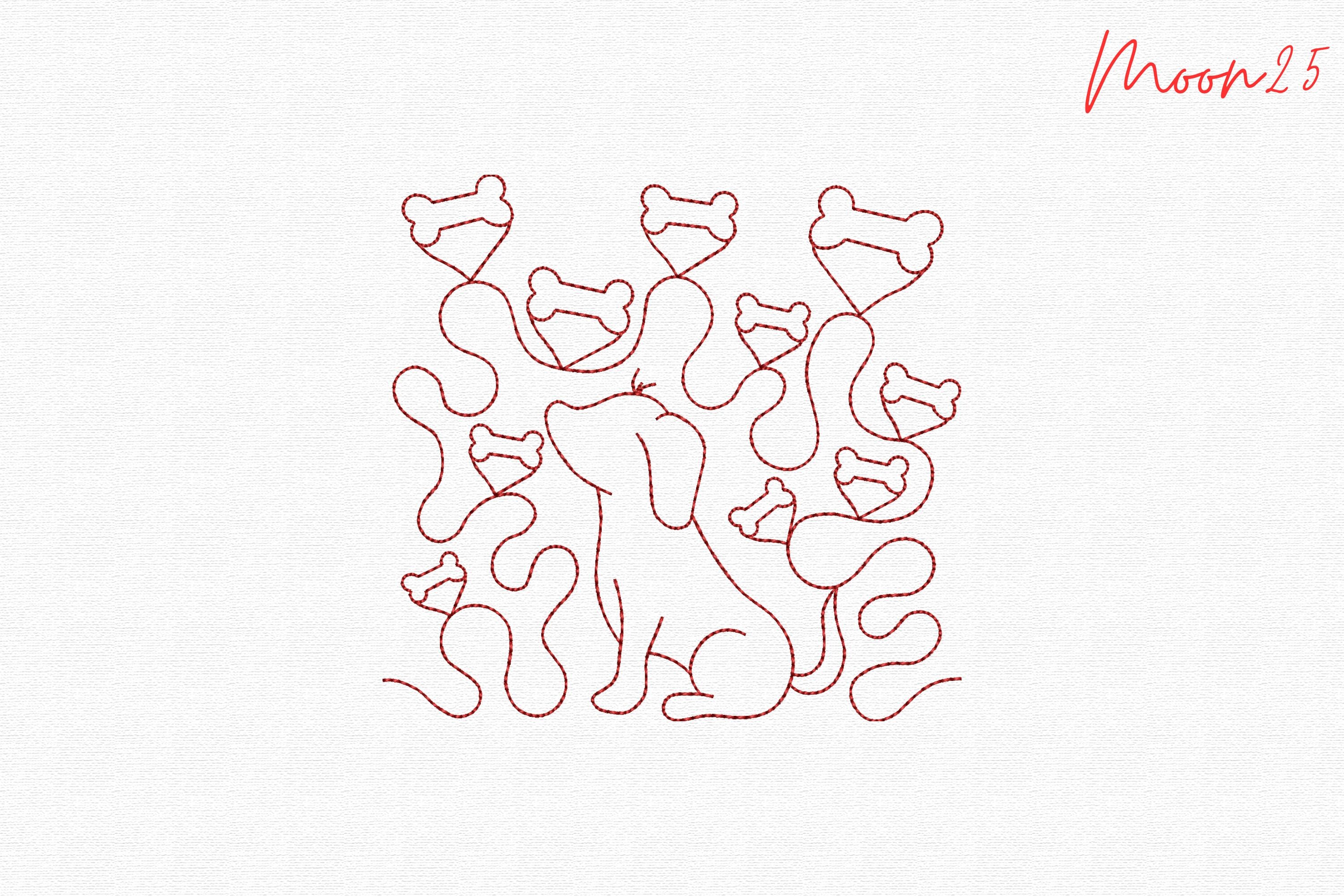 Dog Bone Outline Art