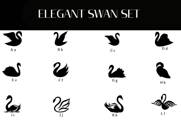Elegant Swan Set Font font preview - 1