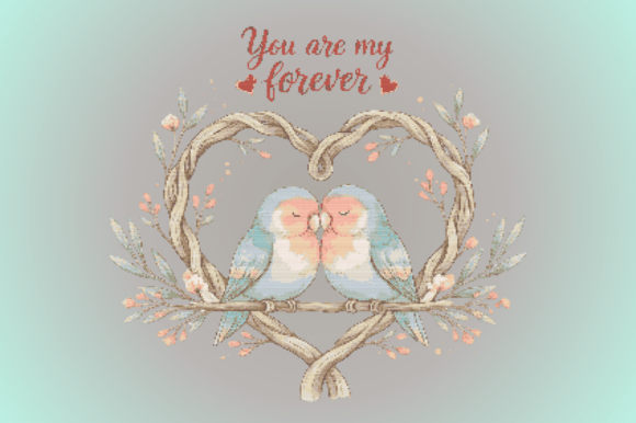 Forever Love Birds Heart