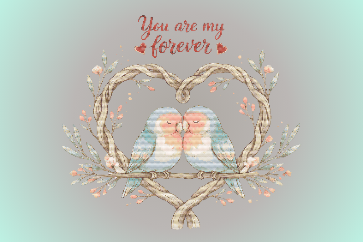 Forever Love Birds Heart