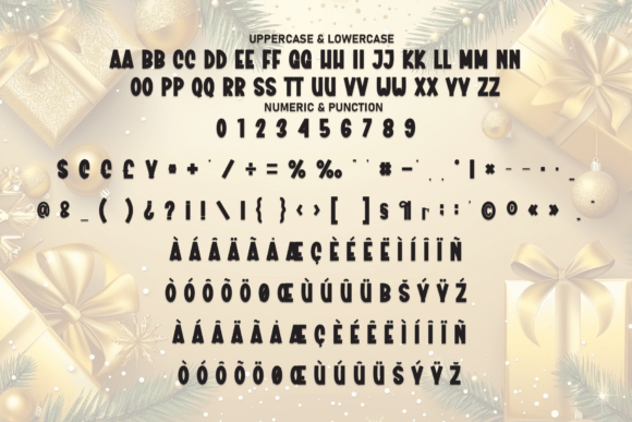 Golden Christmas Font - Preview 6