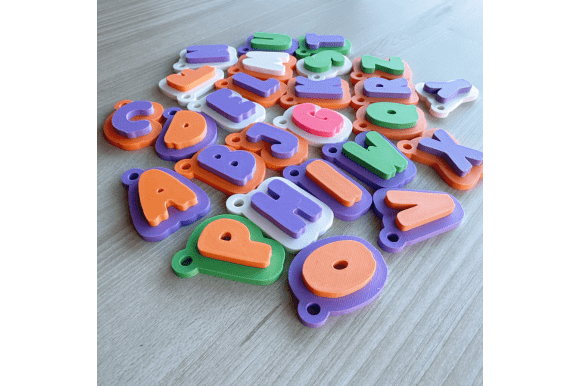 Halloween Ghost Letter Keychain STL File – A–Z 3D Printable Alphabet Tag - Image 3
