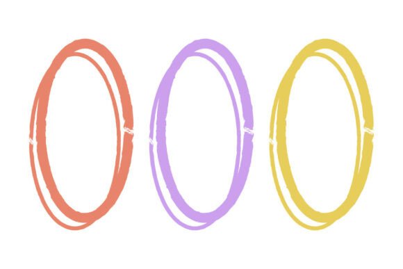 Hand-drawn Oval Highlight Frames