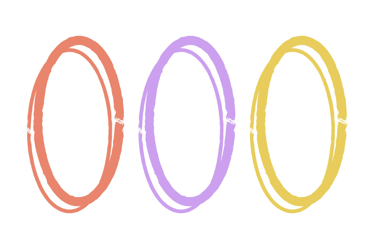 Hand-drawn Oval Highlight Frames