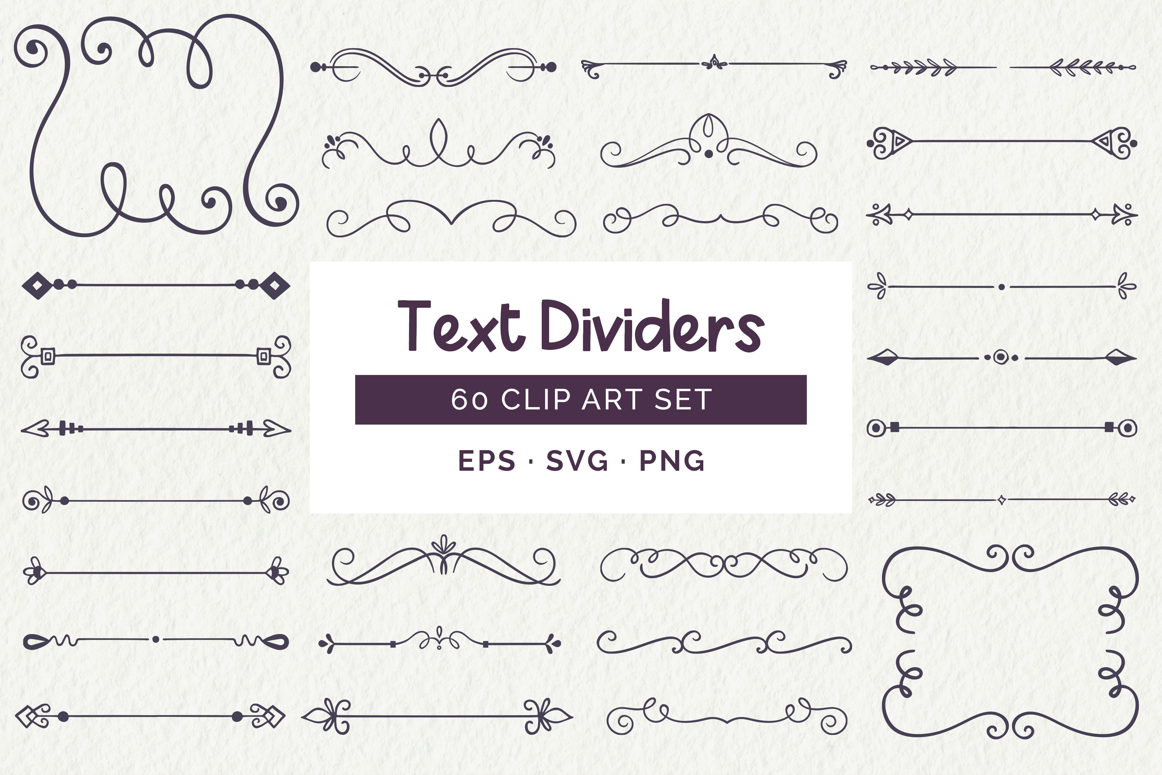Hand-drawn Text Dividers