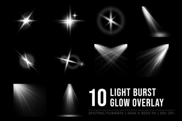 Light Burst Glow Overlay Collection