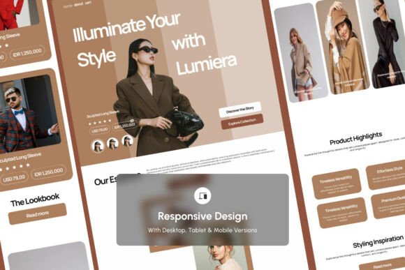 Lumiera - Editorial Fashion Landing Page