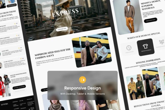 Luvura - Editorial Fashion Landing Page