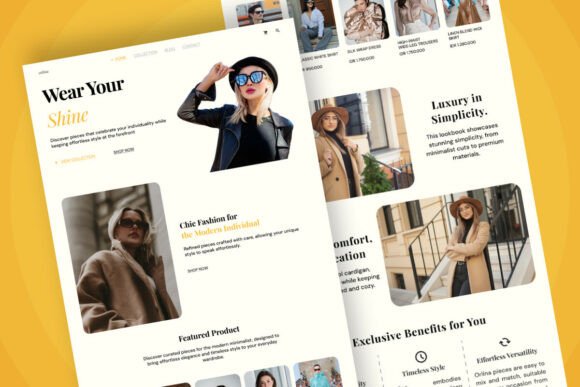 Orlina - Editorial Fashion Landing Page