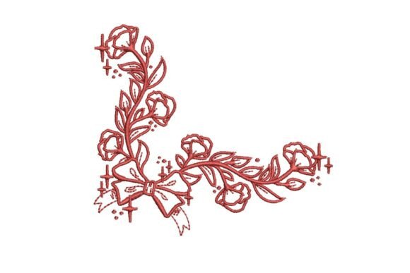 Red Floral Corner with Bow