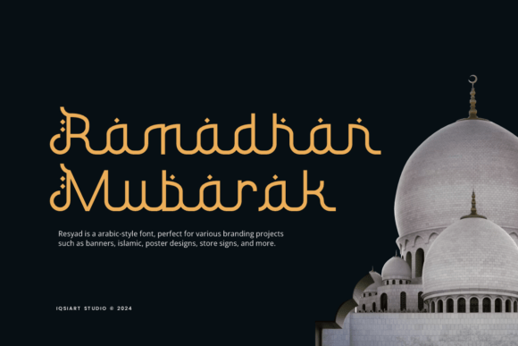 Resyad Font PNG with transparent background - Preview 1