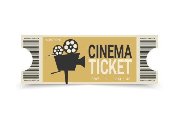 Retro Cinema Ticket Template