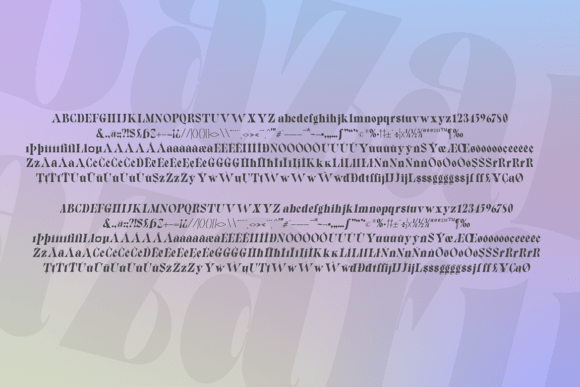 Bazaruto Font PNG with transparent background - Preview 4