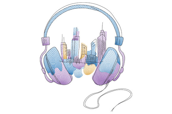 City Skyline Headphones