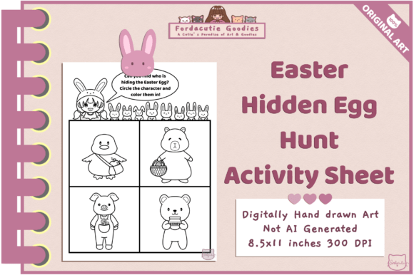 Easter Hidden Egg Hunt Activity Sheet