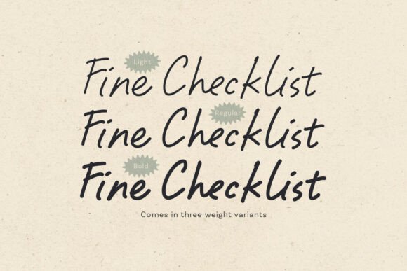 Fine Checklist Font - Preview 1