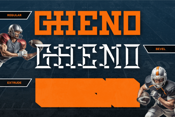Gheno Font PNG with transparent background - Preview 1