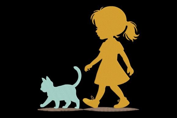 Girl and Cat