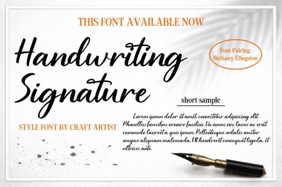 Handwriting Signature Font PNG with transparent background - Preview 2