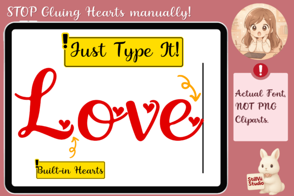Heart Beat Duo Font - Preview 1